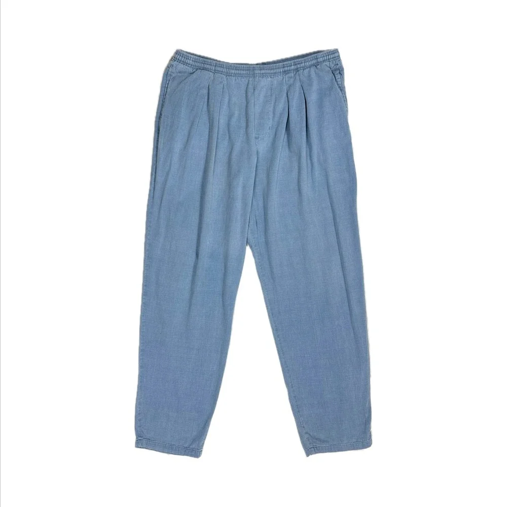 Vintage 90s Mossimo Made in USA blue pleated loose fit sweatpants men large